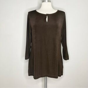 CHICO’S TRAVELERS Collection Keyhole Tunic Top